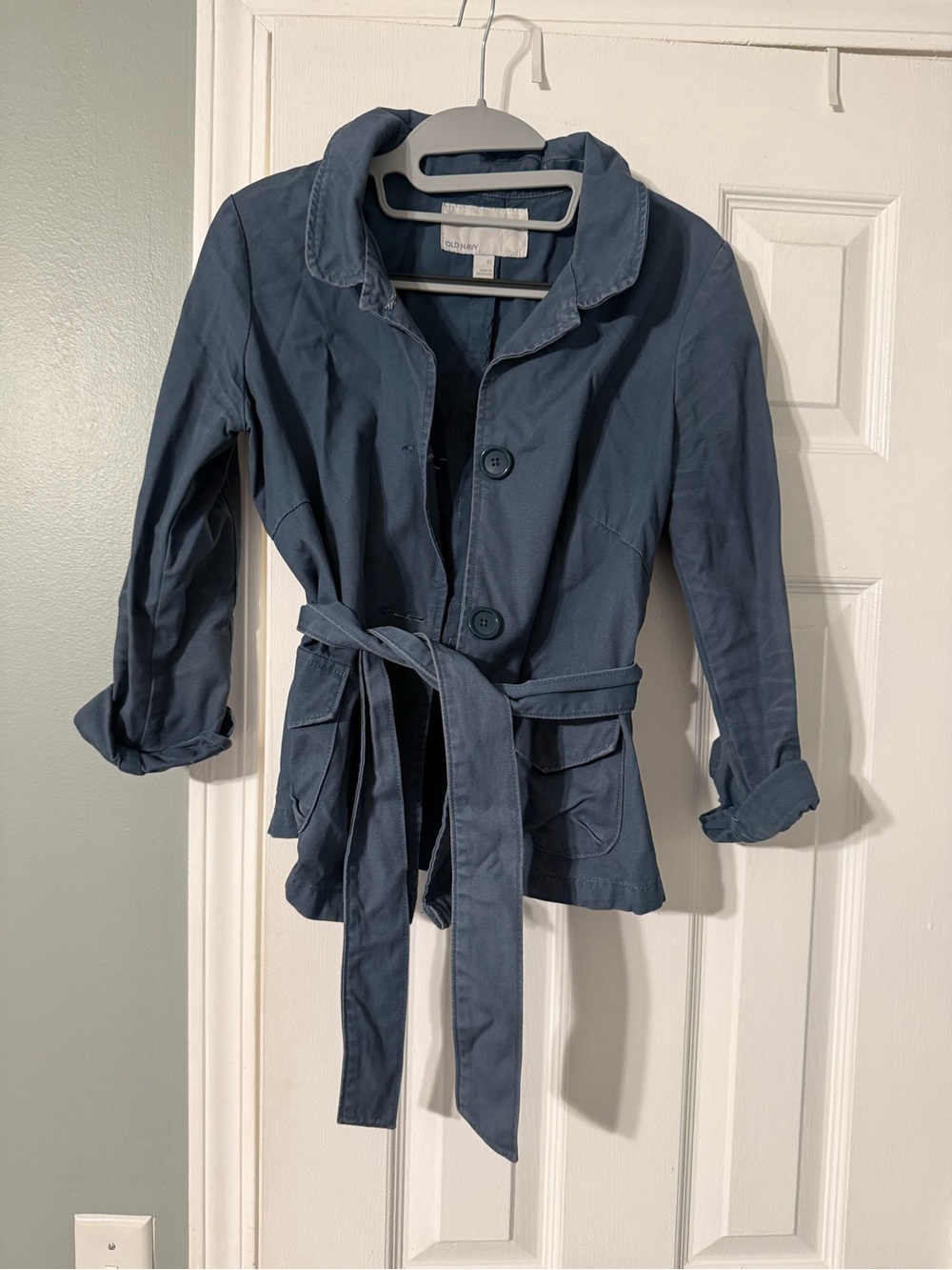 Old Navy Blue Belted Jacket
